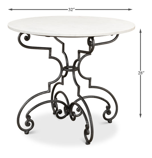 The French Iron And Marble Table