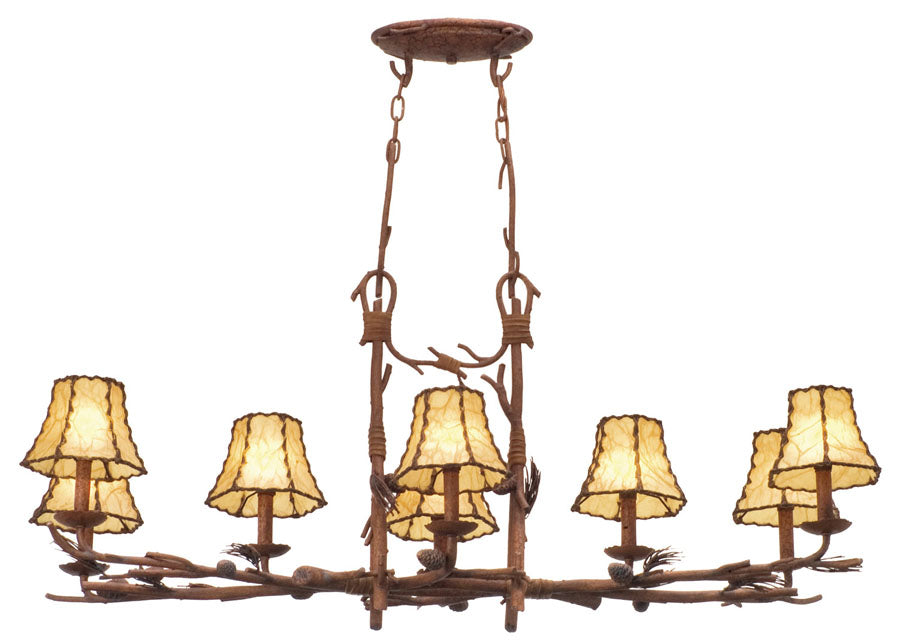 Ponderosa 8 Light Rectangular Chandelier