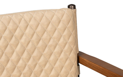 The Harley Chair Cappuccino White Lthr