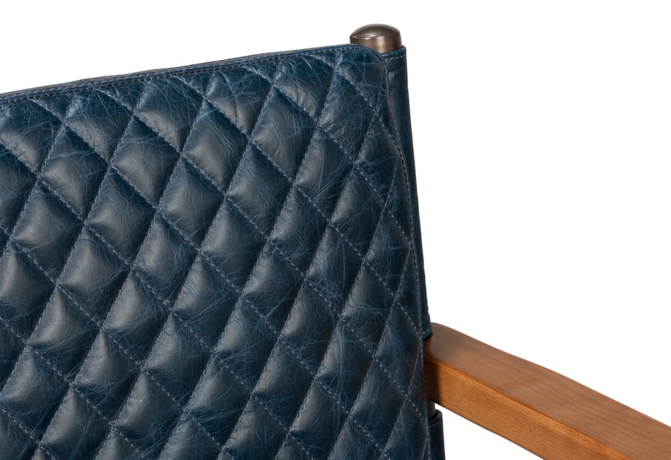 The Harley Chair Chateau Blue Leather