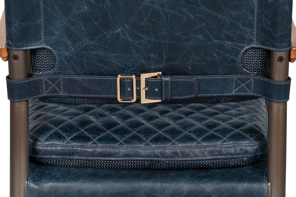 The Harley Chair Chateau Blue Leather