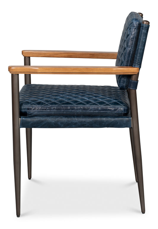 The Harley Chair Chateau Blue Leather