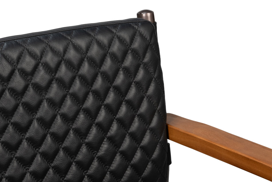 The Harley Chair Onyx Black Leather