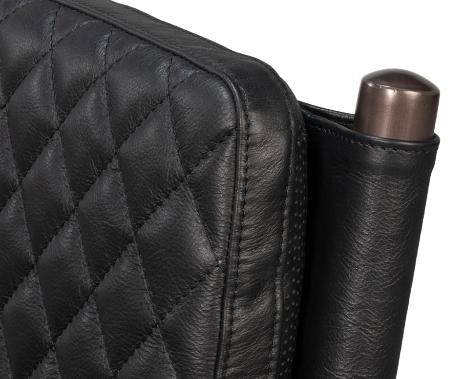 The Harley Chair Onyx Black Leather