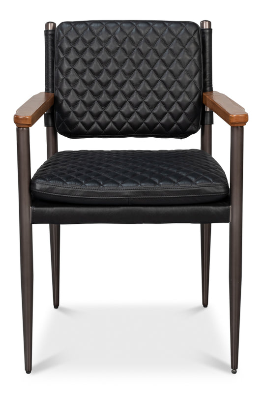 The Harley Chair Onyx Black Leather