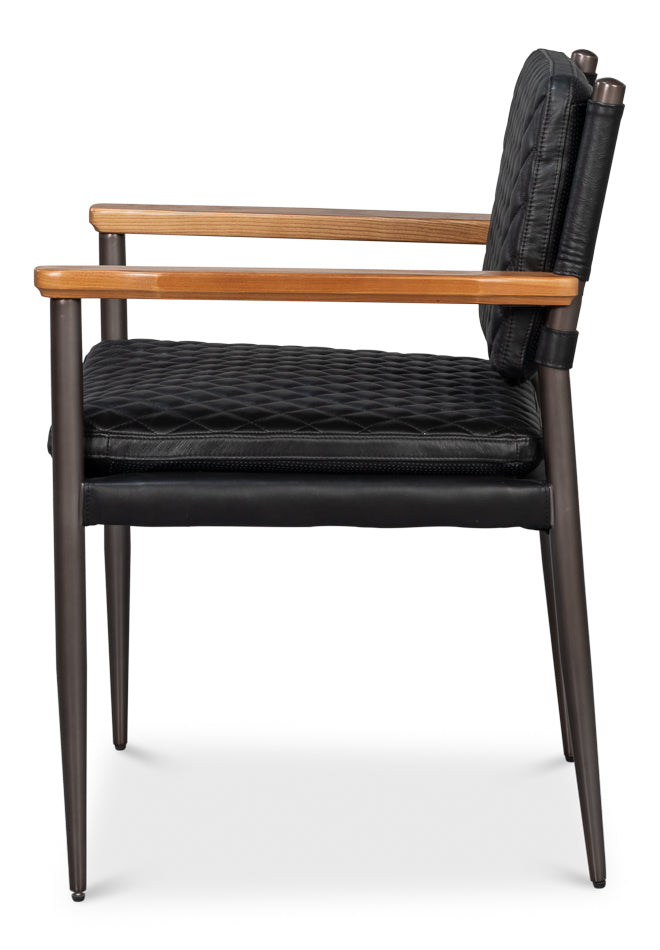 The Harley Chair Onyx Black Leather