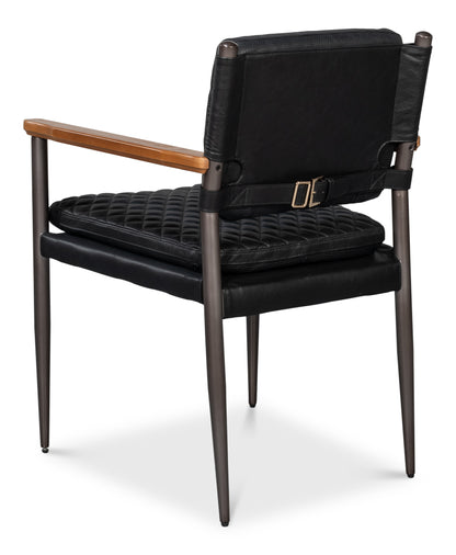 The Harley Chair Onyx Black Leather