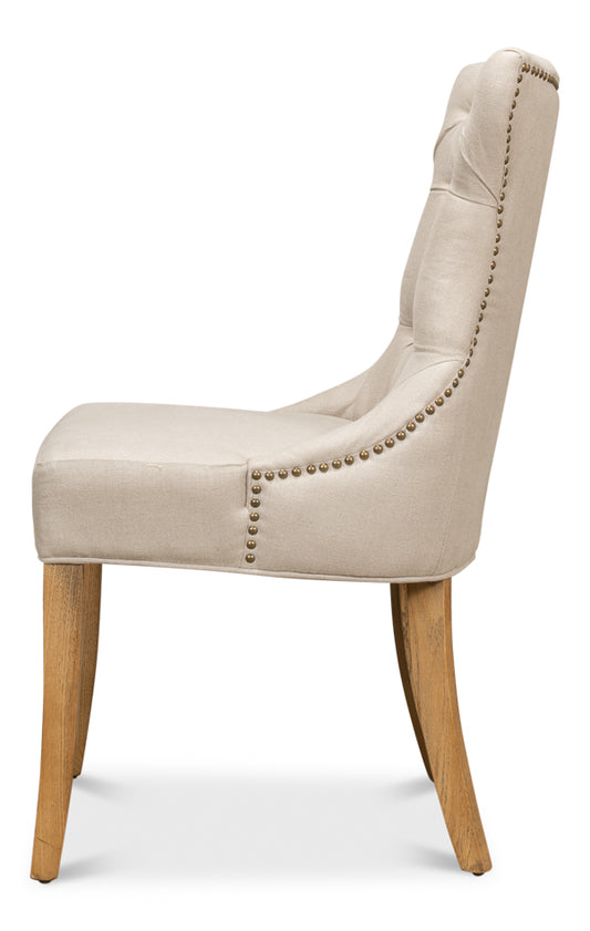 Sophie Side Chair White Linen