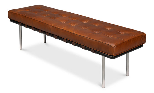 Prince Albert Bench Vintage Havana Lthr