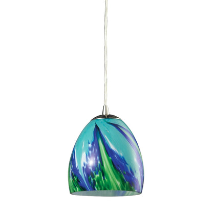 Colorwave Collection 1 light pendant in Satin Nickel