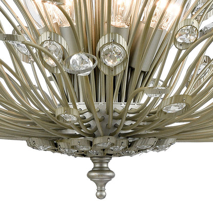 Mullica 8 Chandelier Aged Silver