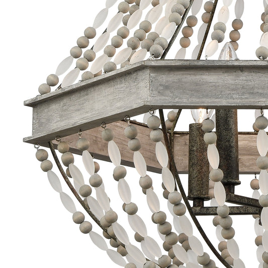 Summerton 5 Pendant Washed Gray/Malted Rust