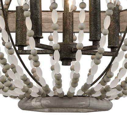 Summerton 5 Pendant Washed Gray/Malted Rust