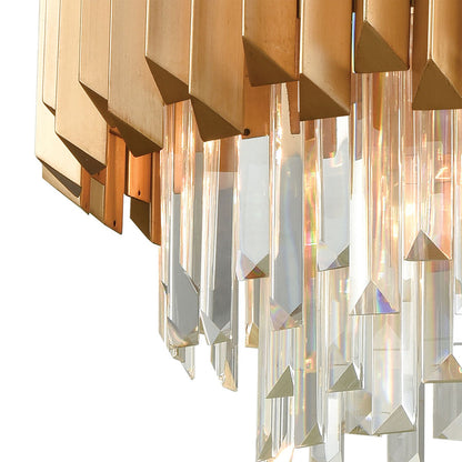 Seneca Falls 6 Chandelier Matte Gold