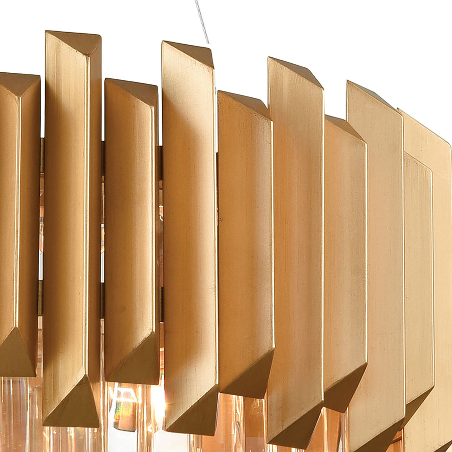 Seneca Falls 6 Chandelier Matte Gold