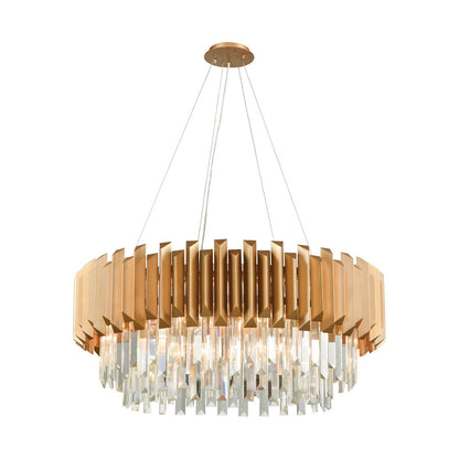 Seneca Falls 8 Chandelier Matte Gold