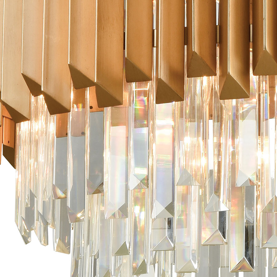 Seneca Falls 8 Chandelier Matte Gold