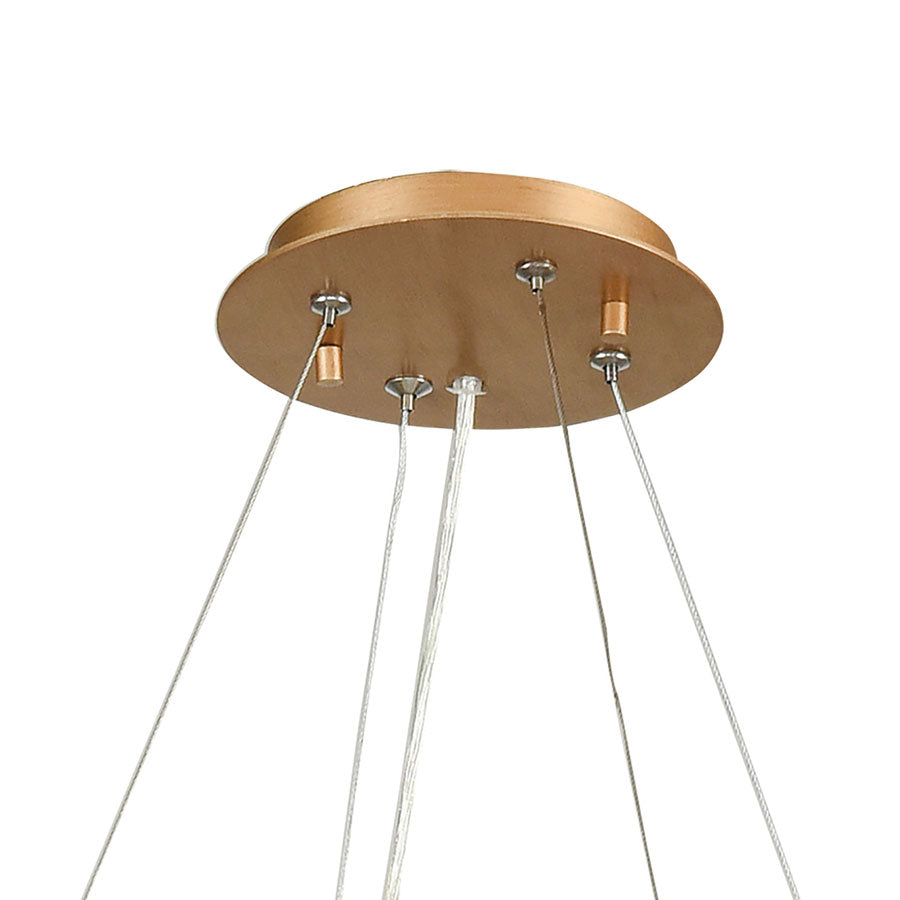Seneca Falls 8 Chandelier Matte Gold