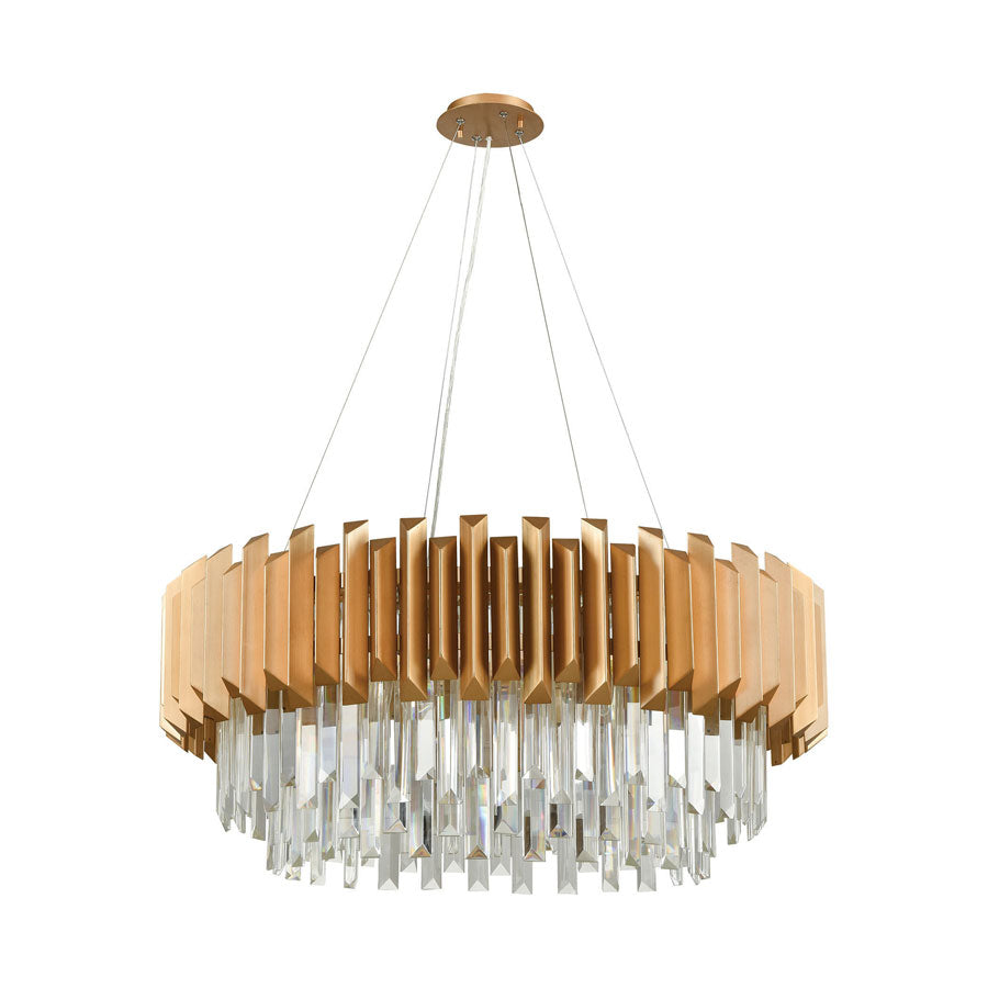 Seneca Falls 8 Chandelier Matte Gold