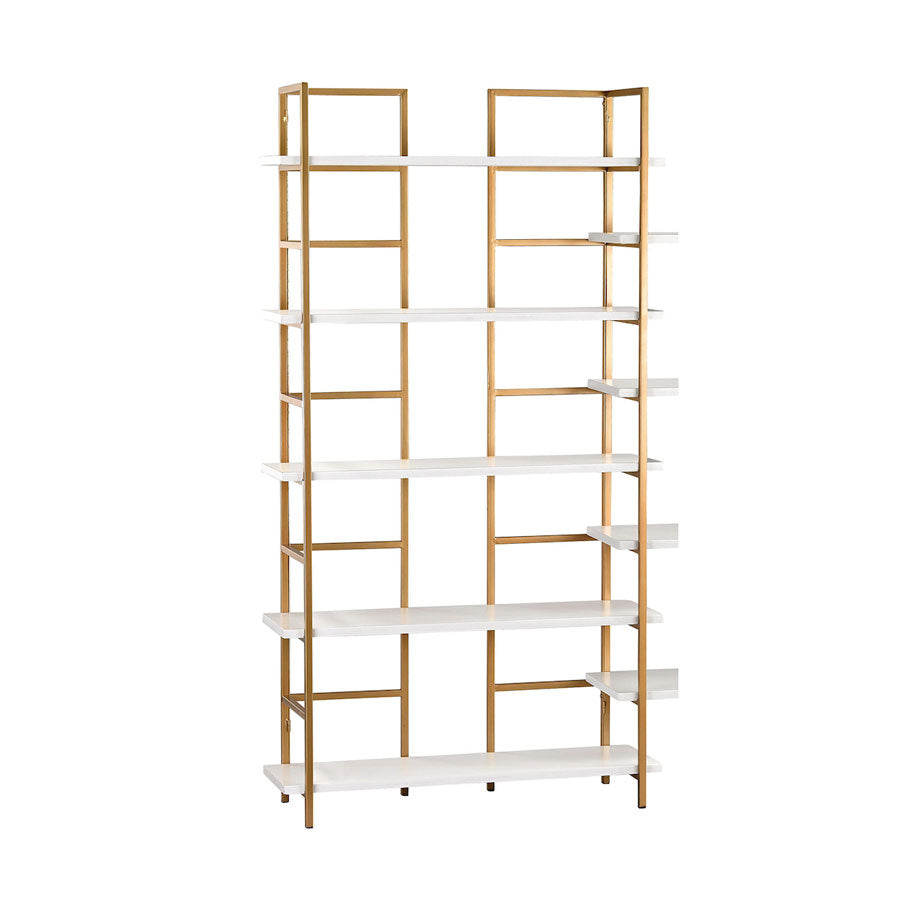 White and Gold Shelving Unit