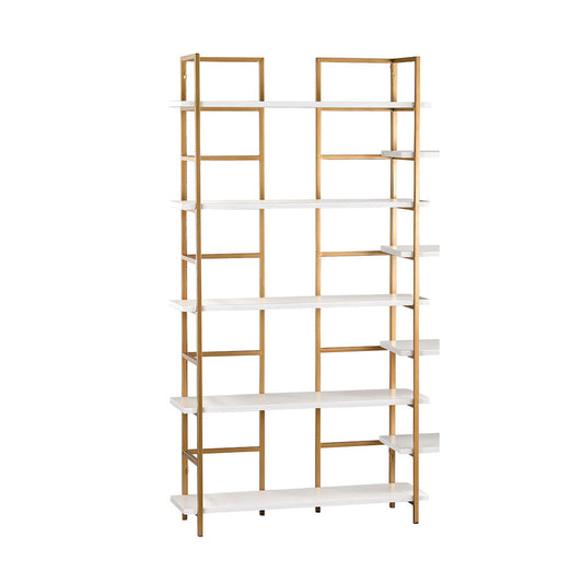White and Gold Shelving Unit