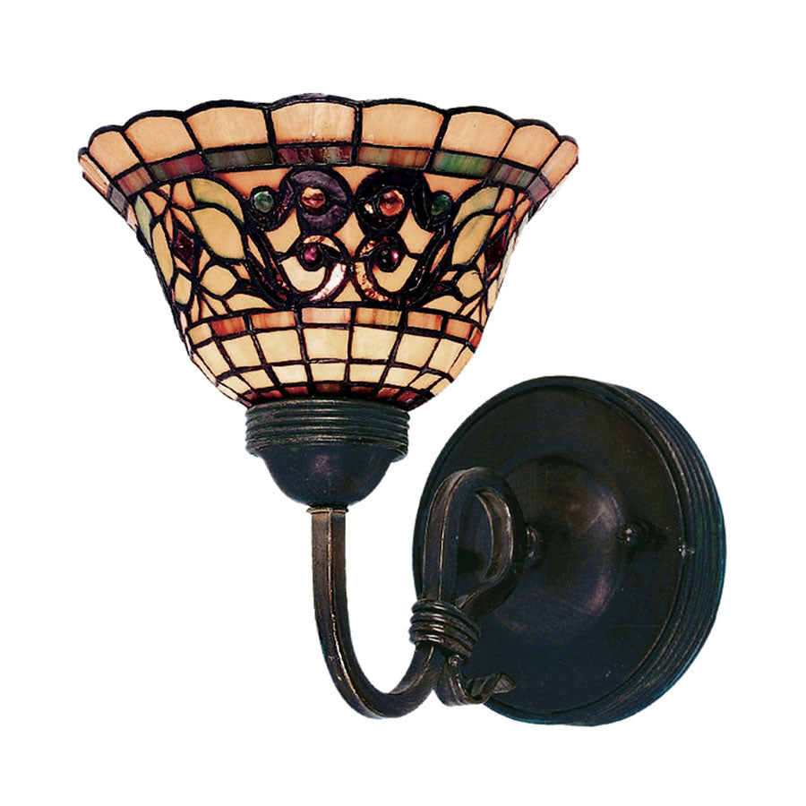 Tiffany Buckingham 1 Light Wall Bracket in Vint Antique