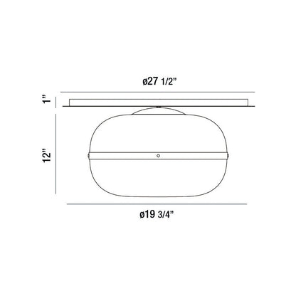 NOTTINGHAMSHARE  LARGE 3-LIGHT FLUSHMOUNT