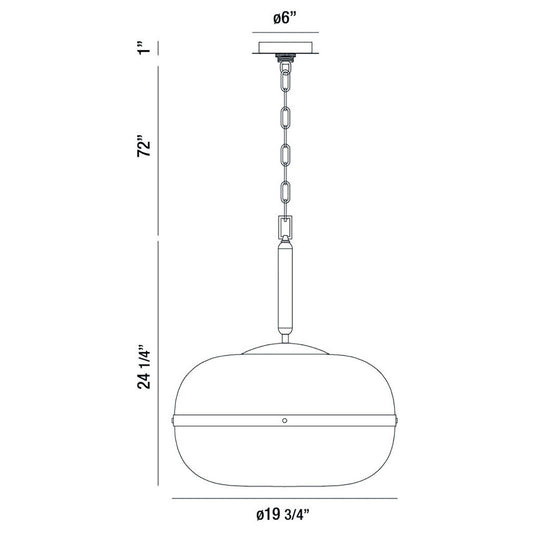 NOTTINGHAMSHARE  LARGE 3-LIGHT PENDANT