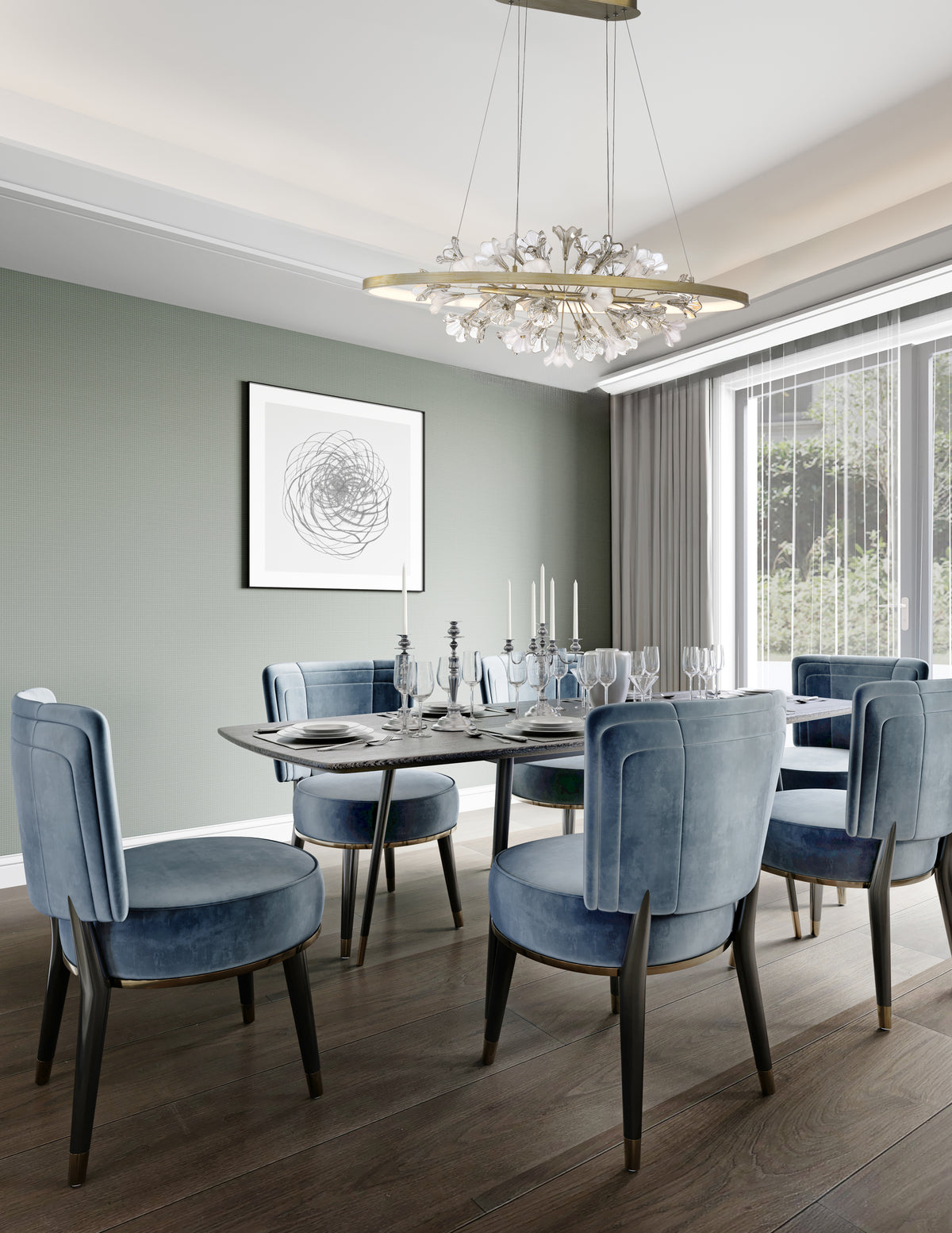 Clayton LED Oval Chandelier