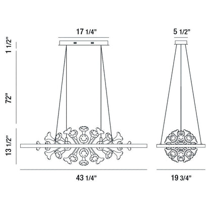 Clayton LED Oval Chandelier