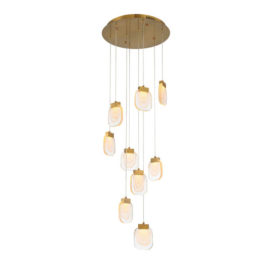 9 LIGHT LED CHANDELIER