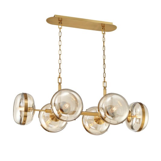 6 LIGHT OVAL CHANDELIER