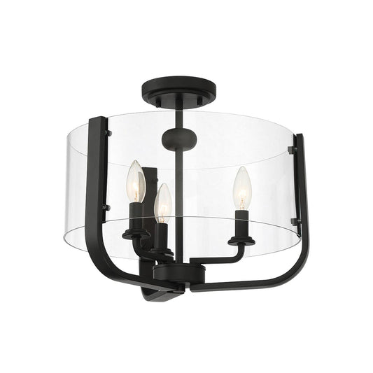 3 LIGHT SEMI FLUSHMOUNT