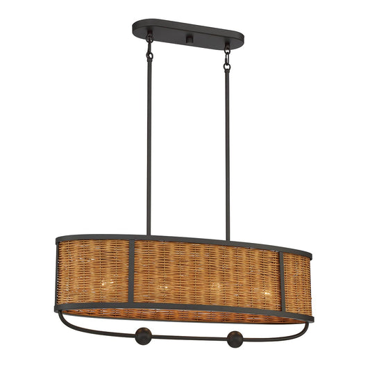 4 LIGHT ISLAND CHANDELIER
