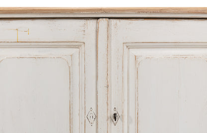 Antique Whitewash Sideboard 6 Door
