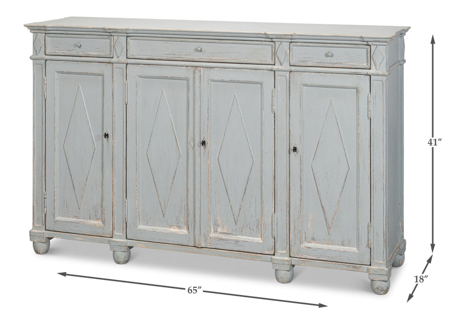 Diamond Wall Sideboard Blue/Grey
