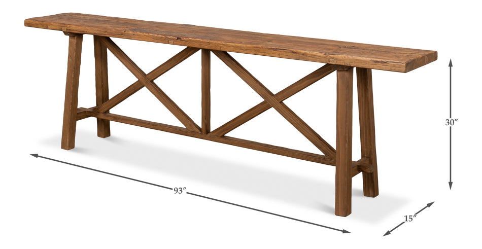 Double X Base Sofa Table