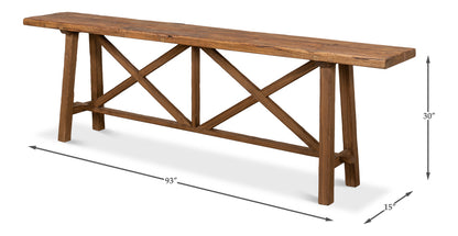 Double X Base Sofa Table