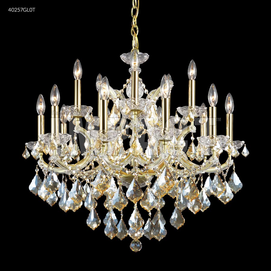 Maria Theresa 15 Arm Chandelier - Swarovski crystals (Golden Teak)