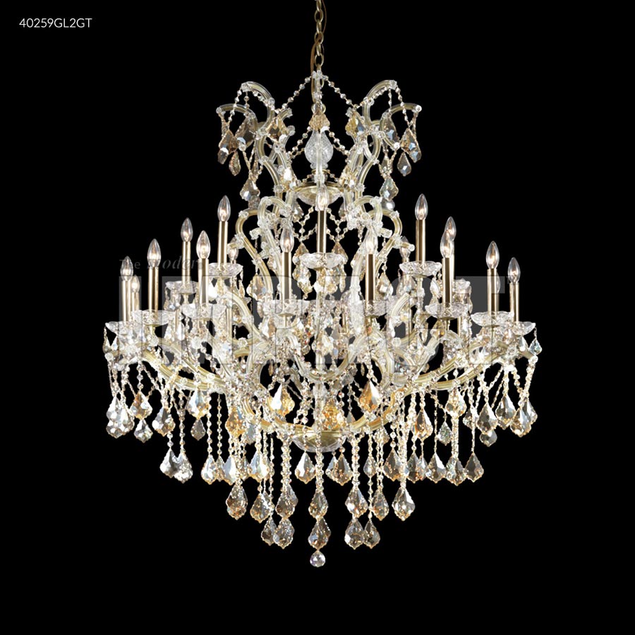 Maria Theresa 24 Arm Entry Chand. - IMPERIAL Crystal (Golden Teak)