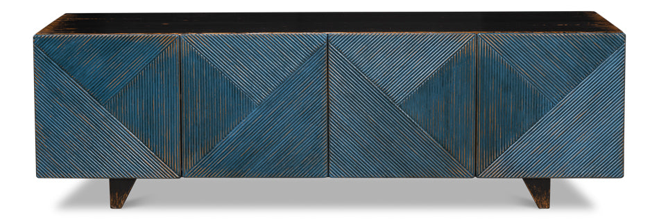 Low Wall Console For Tv Blue