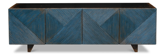 Low Wall Console For Tv Blue