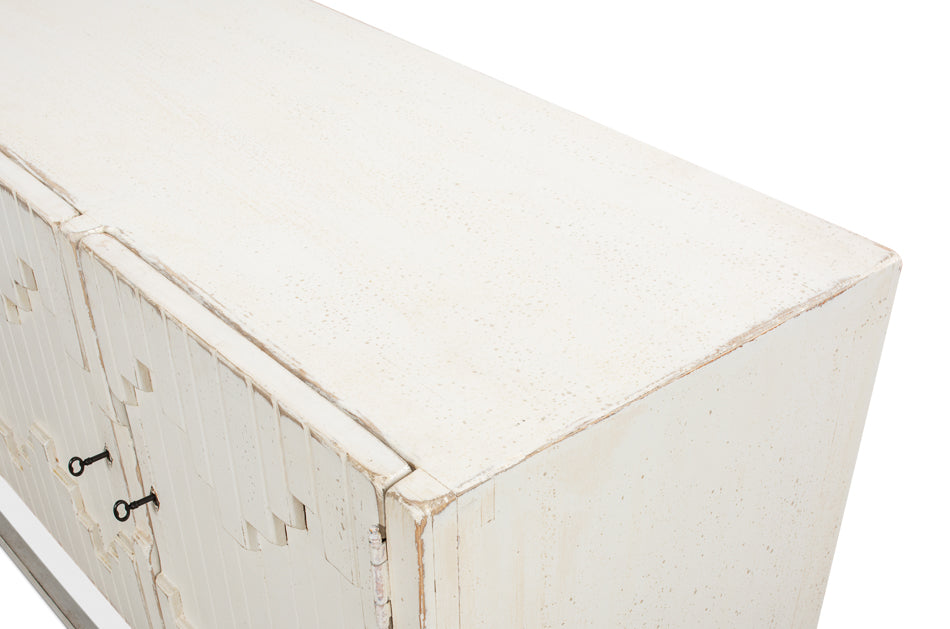 Aztec Sideboard On Stand Whitewash
