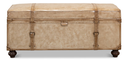 Leather Trunk/Bench Pearl Leather