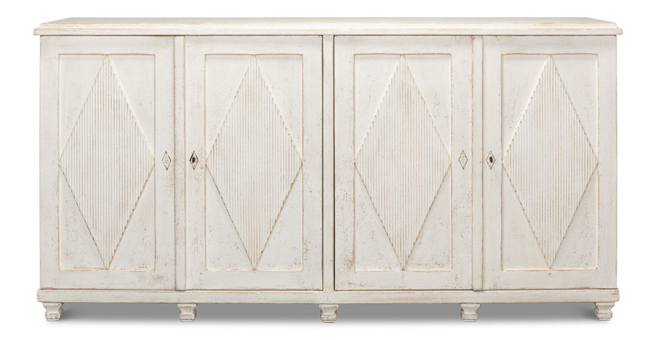 Beecher Sideboard W/4 Doors Whitewash