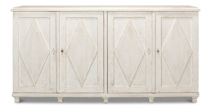 Beecher Sideboard W/4 Doors Whitewash