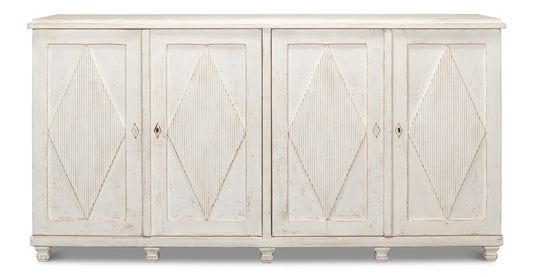Beecher Sideboard W/4 Doors Whitewash
