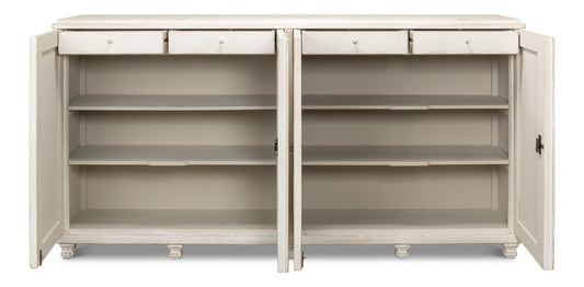 Beecher Sideboard W/4 Doors Whitewash