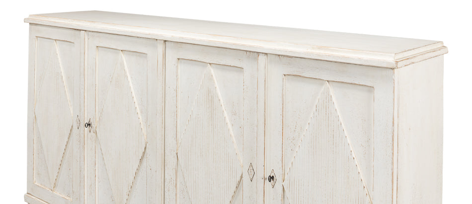 Beecher Sideboard W/4 Doors Whitewash