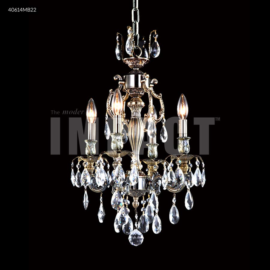 Brindisi 4 Arm Chandelier - IMPERIAL Crystal (Golden Teak)